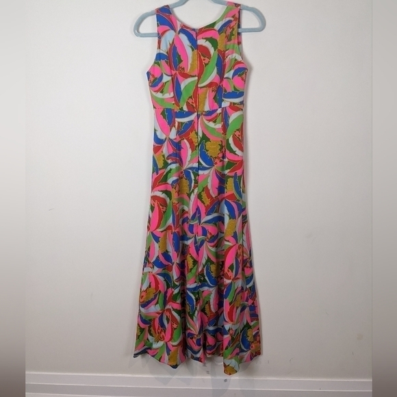 Sleeveless Vibrant 🌈💗 boho 70s maxi dress!! Stunning! - Picture 6 of 7
